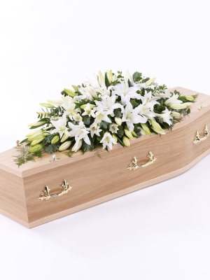 Coffin spray lilies